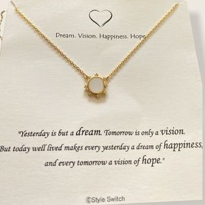 Style switch shining gold necklace